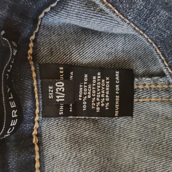 SINCERELY HULES SIZE 11/30 Blue Flare Wide Leg Jeans - Picture 12 of 14